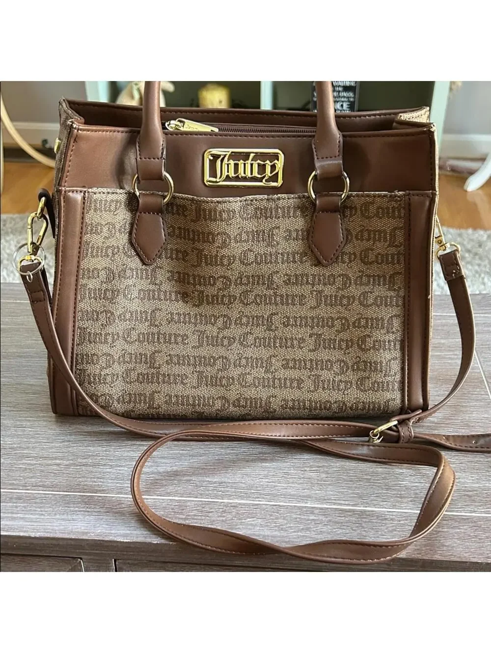Juicy Couture Elegant Brown and Tan Satchel
